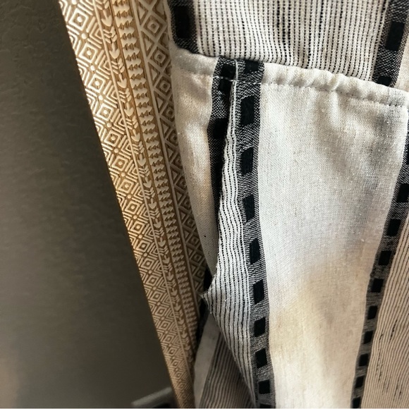 Anthropologie Hei Hei LaRue Embroidered Stripe Off The Shoulder Romper Size L - Picture 5 of 11